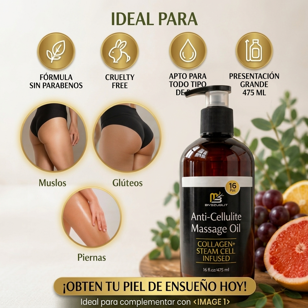 ✨ ACEITE ANTICELULITIS | Piel Más Firme y Suave 💚