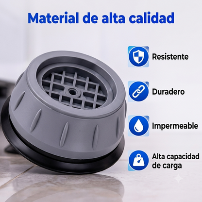 🛡️ BASES ANTIVIBRACIÓN PARA LAVADORA X4 – ¡Olvídate del Ruido y las Vibraciones! 🔇✨